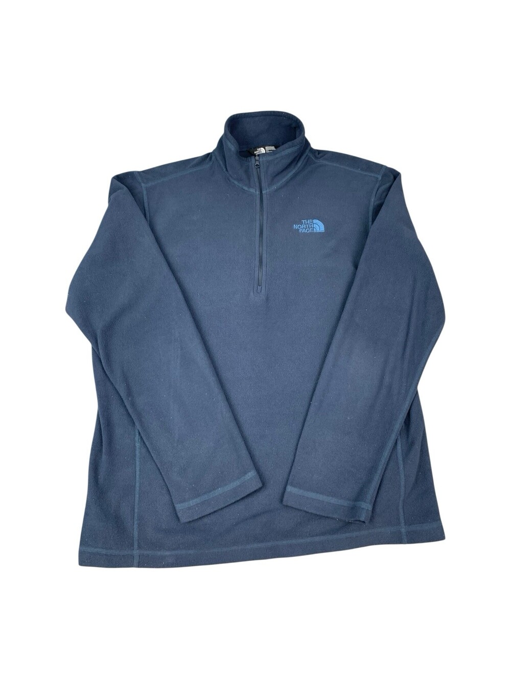 The North Face 1/4 Zip Fleece Pullover Top, Navy Blue, Men’s Size Medium